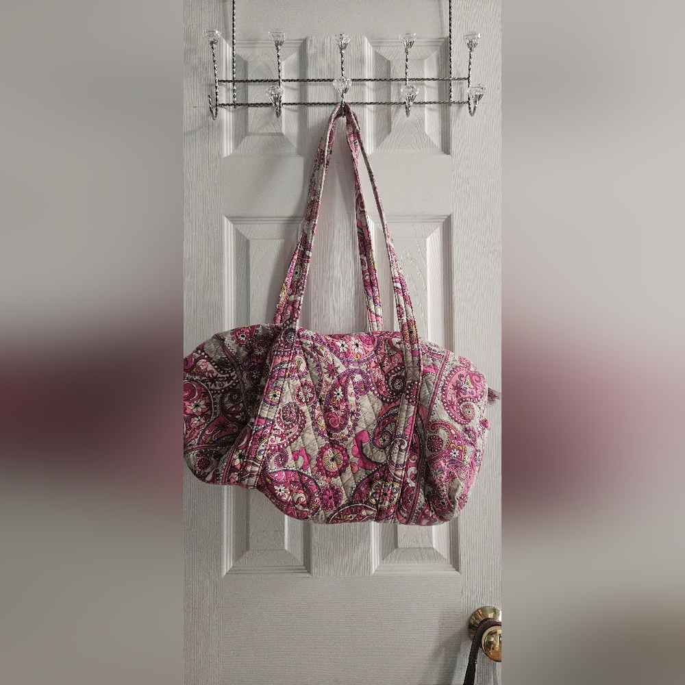 Vera Bradley Paisley meets Plaid Large Duffle Bag